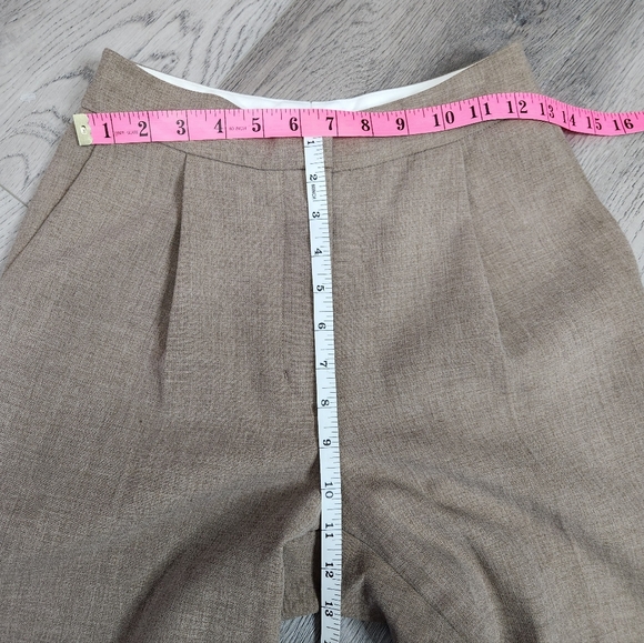 Aritzia Wilfred Ibiza High Rise Pleated Trouser Pants Size 4 In Heather Bisque - Picture 16 of 16